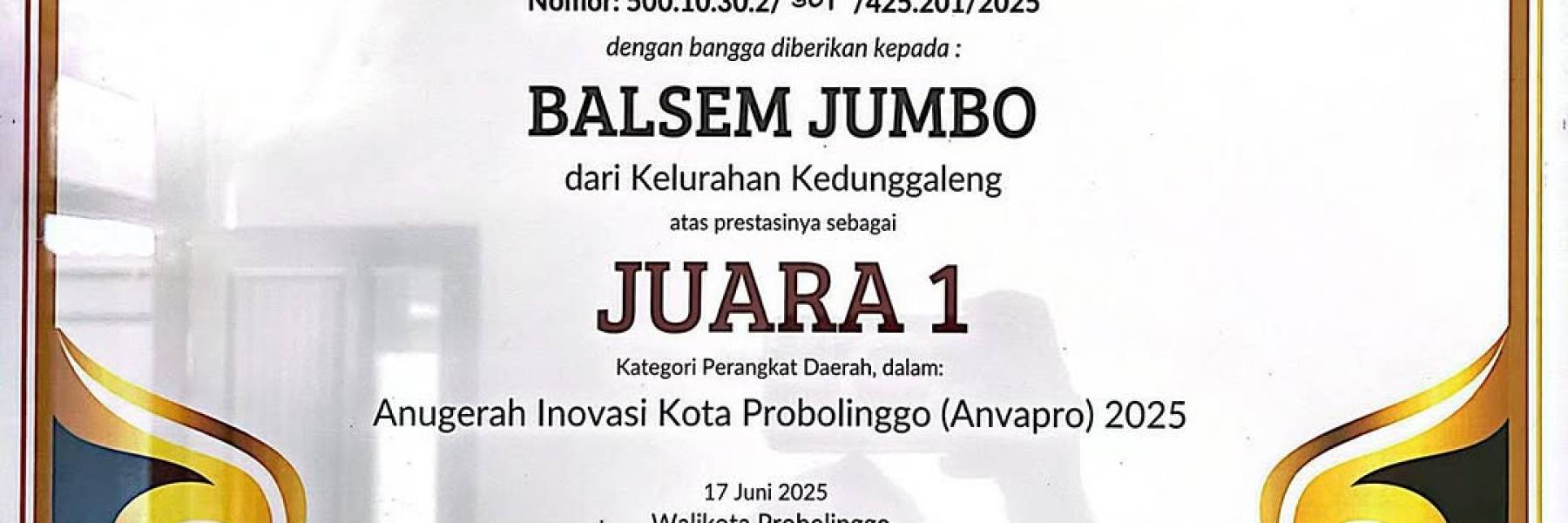 JUARA 1 ANVAPRO